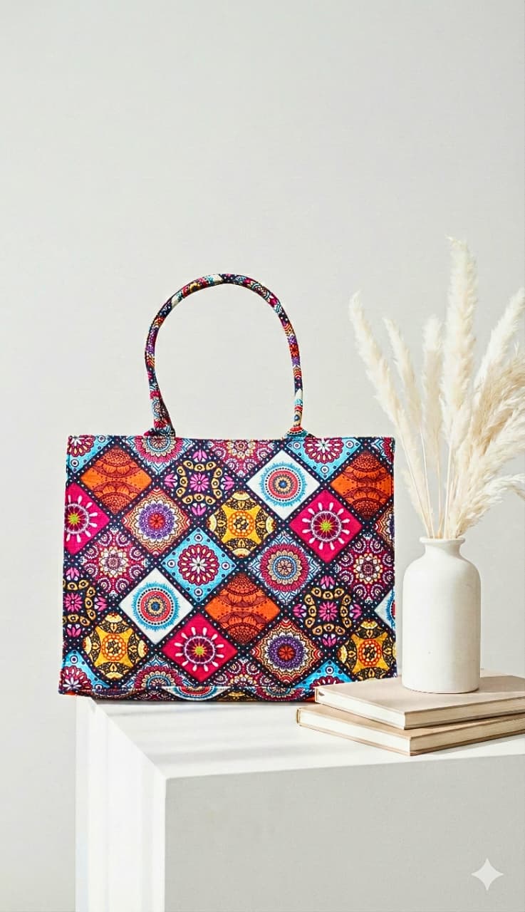 Rangoli Charm Canvas Tote Bag